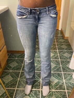 2.1 Denim Faded Blue Flare Jeans